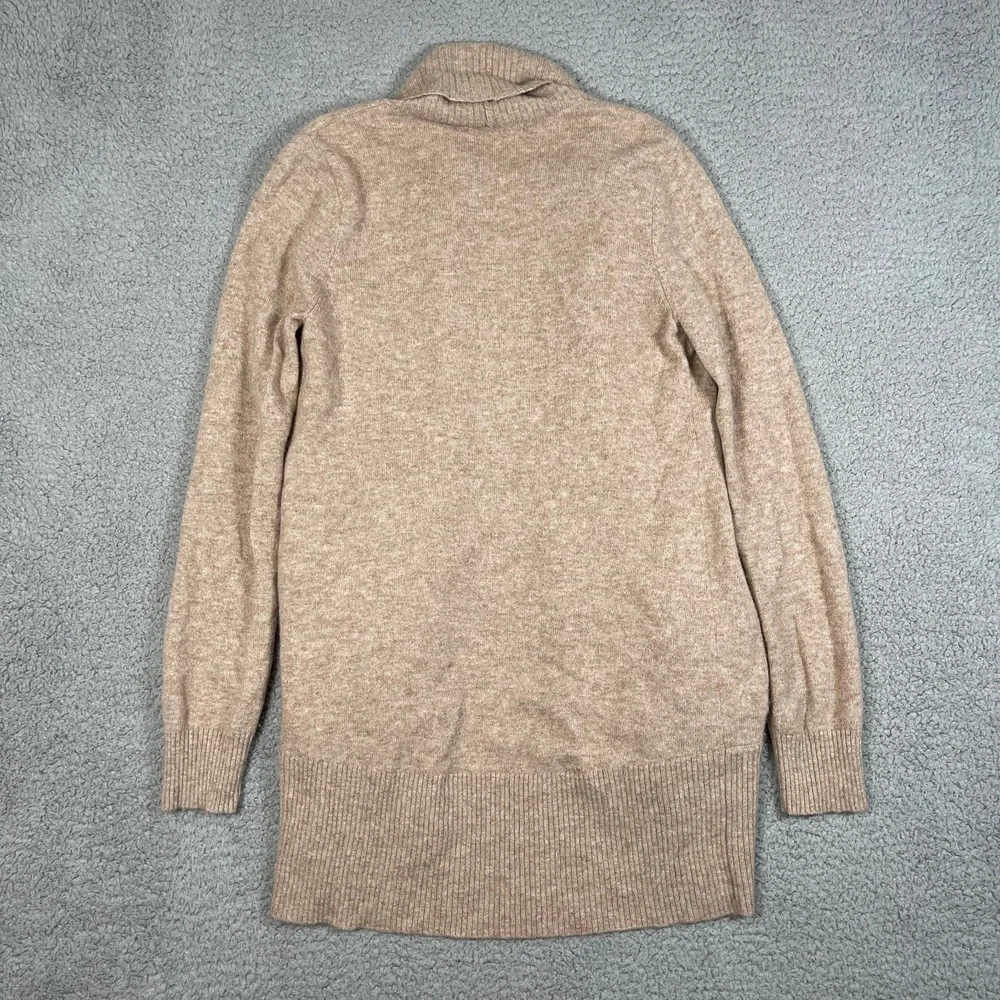 Quince Open Cashmere Cardigan Womens S Oatmeal Tan Tight Knit Drape Fit Luxury - Picture 3 of 8